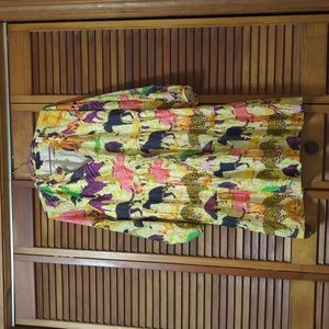 JCrew tiered popover dress SAFARI XL